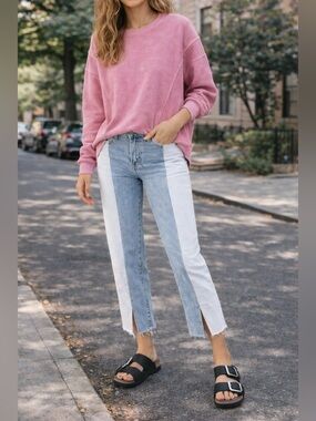 GAP Super High Rise Straight Crop Light Indigo Jeans Size 27